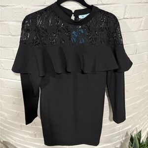 She + Sky Elegant Black Lace Dress
